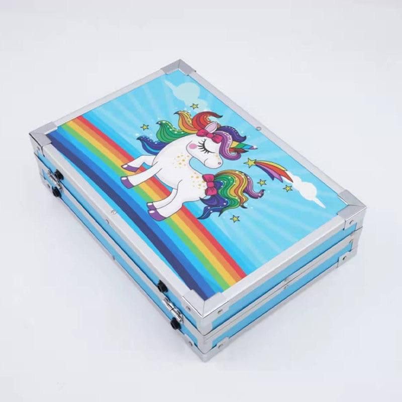 Drawing and painting set for children 145 pieces blue