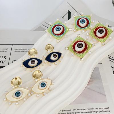 Новые средневековые западные серьги Devil'S Eye, горячая распродажа, серьги с эмалью и голубым глазом, серьги Niche для женщин