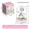 Compatible Leji Building Block Cartoon Figures: Balloon & Cherry Blossom Tree Houses, High-Micro Particle Toys