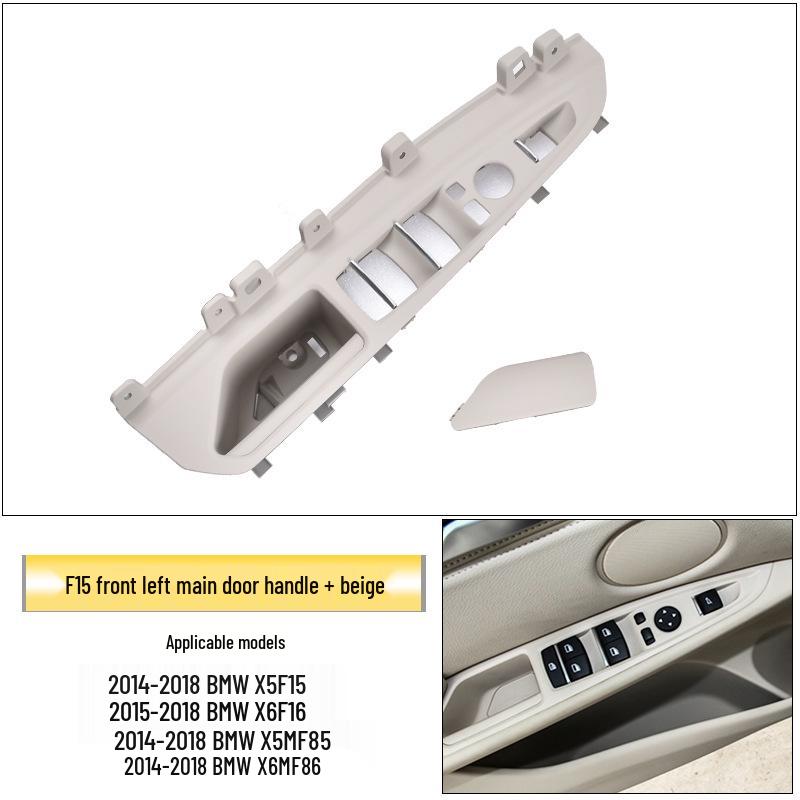 Compatible with BMW X5/X6 Left Front Door Interior Handle, Window Lifter Switch Trim Cover F15/F16