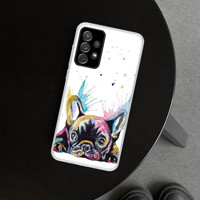 French Bulldog Dog Animal Phone Case for Samsung Galaxy A17 A16 A26 A36 A56 A57 A37 A15 A25 A35 A55 A14 A24 A34 A54 A13 A23 A33