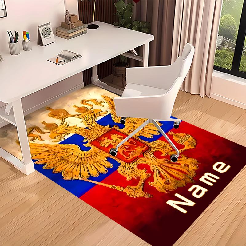 Custom personalization Coat of arms of Russia Print Area Rug - Soft, Washable Non-Slip Indoor Mat,Living Room,Home&Office Decorative Rug