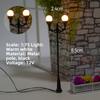 DIY Miniature Street Lamp White/Warm Light Park Lamppost High Light  Layout Material
