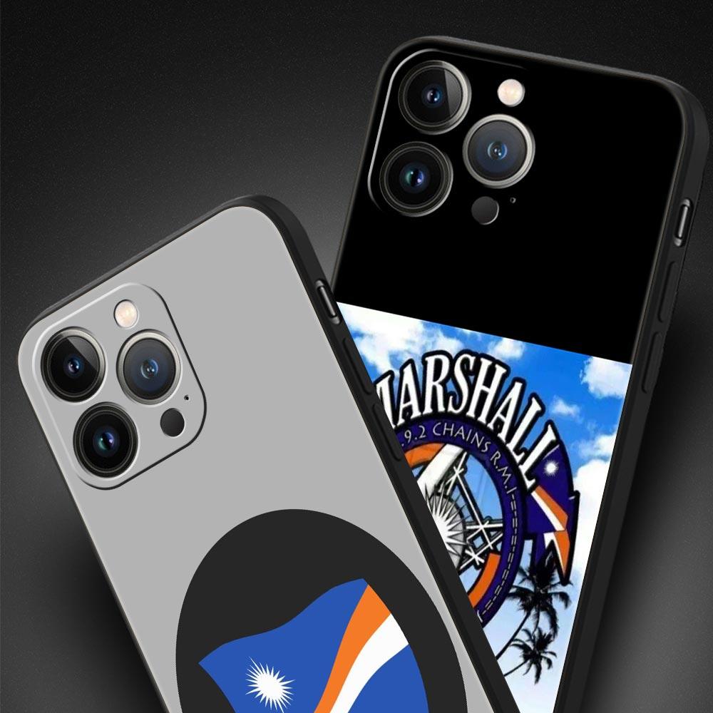 Чехол для телефона с флагом Маршалловых островов для iPhone 17 16E 15 16 14 13 12 11 Pro Max 7 8 Plus Мягкая задняя крышка из ТПУ