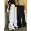 Drawstring Striped Casual Pants for Women In Spring and Autumn New Straight Sports Sweatpants Loose Wide-leg Trousers