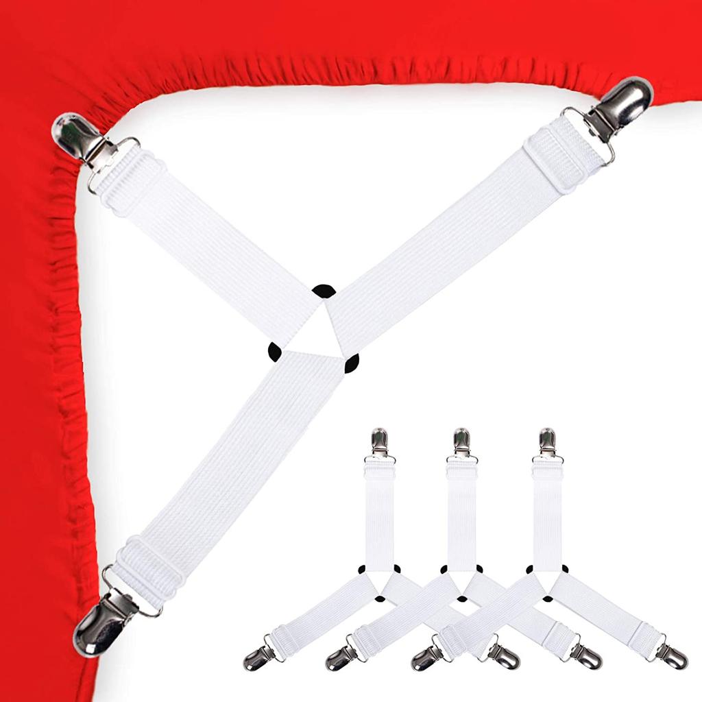 4/8/12 шт. Держатели для простыней Угловые ремни Зажимы для наматрасника для удержания простыней на месте, Регулируемые резинки для кровати, Подходят для постельного белья