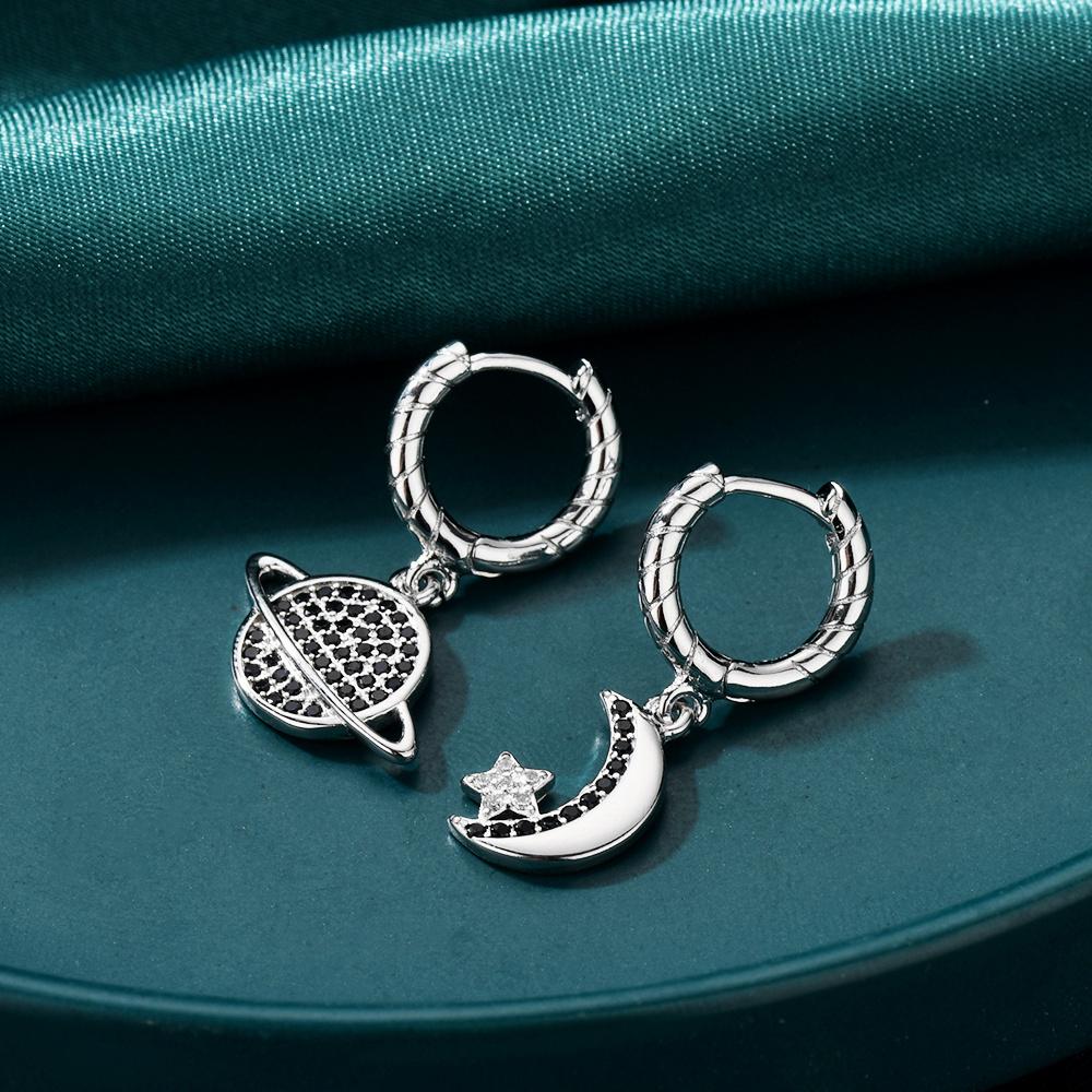 Black Awn Украшения Черные Украшения Черный Камень Серьги-подвески