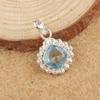 Sky Blue Topaz Gemstone Pendant, Handmade Gorgeous Jewelry, 925 Solid Sterling Silver Jewelry, Bohemian Pendant For Wedding Gift