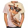 Summer Fun Men's T-shirt 3D Printed Giraffe Animal Casual Street Short Sleeved T-shirt