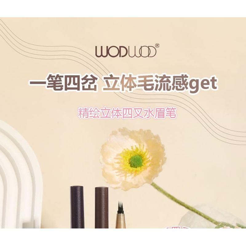 WODWOD - Тонкий четырехгранный карандаш для бровей, окрашенный - 3 цвета