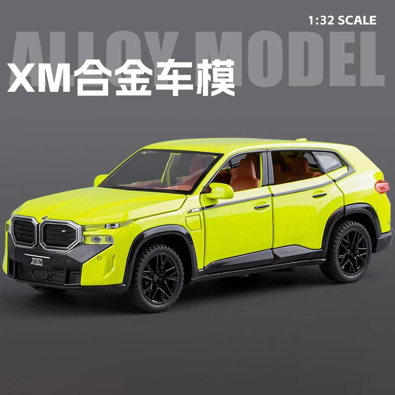 Новый 1:32 BMW XM SUV шестидверный имитация литой игрушечной машинки модель со звуком и светом инерционный механизм детская коллекция игрушек украшения подарок на день рождения мальчика