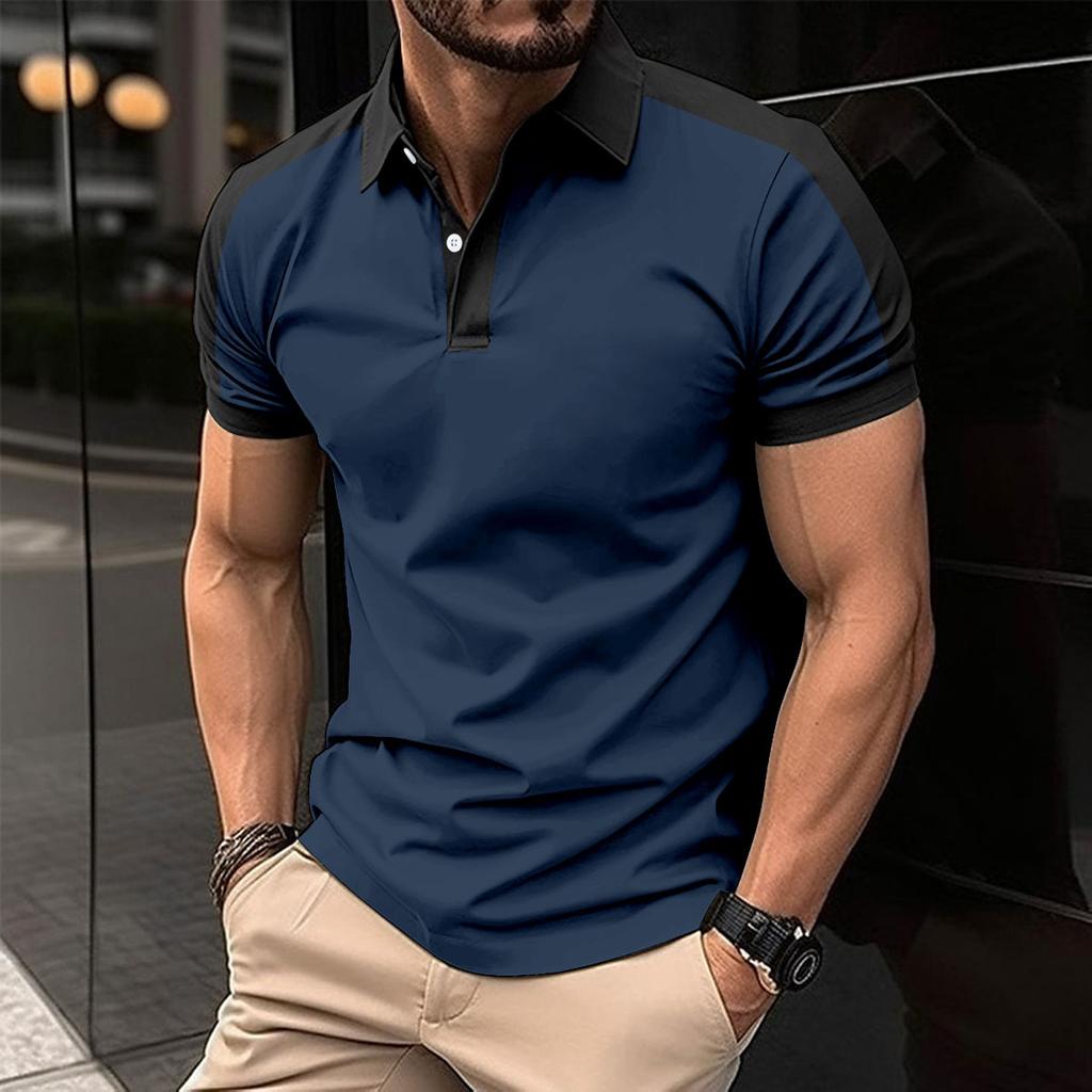 Men's T-shirt Polo Shirt New Summer Polo Shirt Men's Short-sleeved Top Casual Polo Shirt