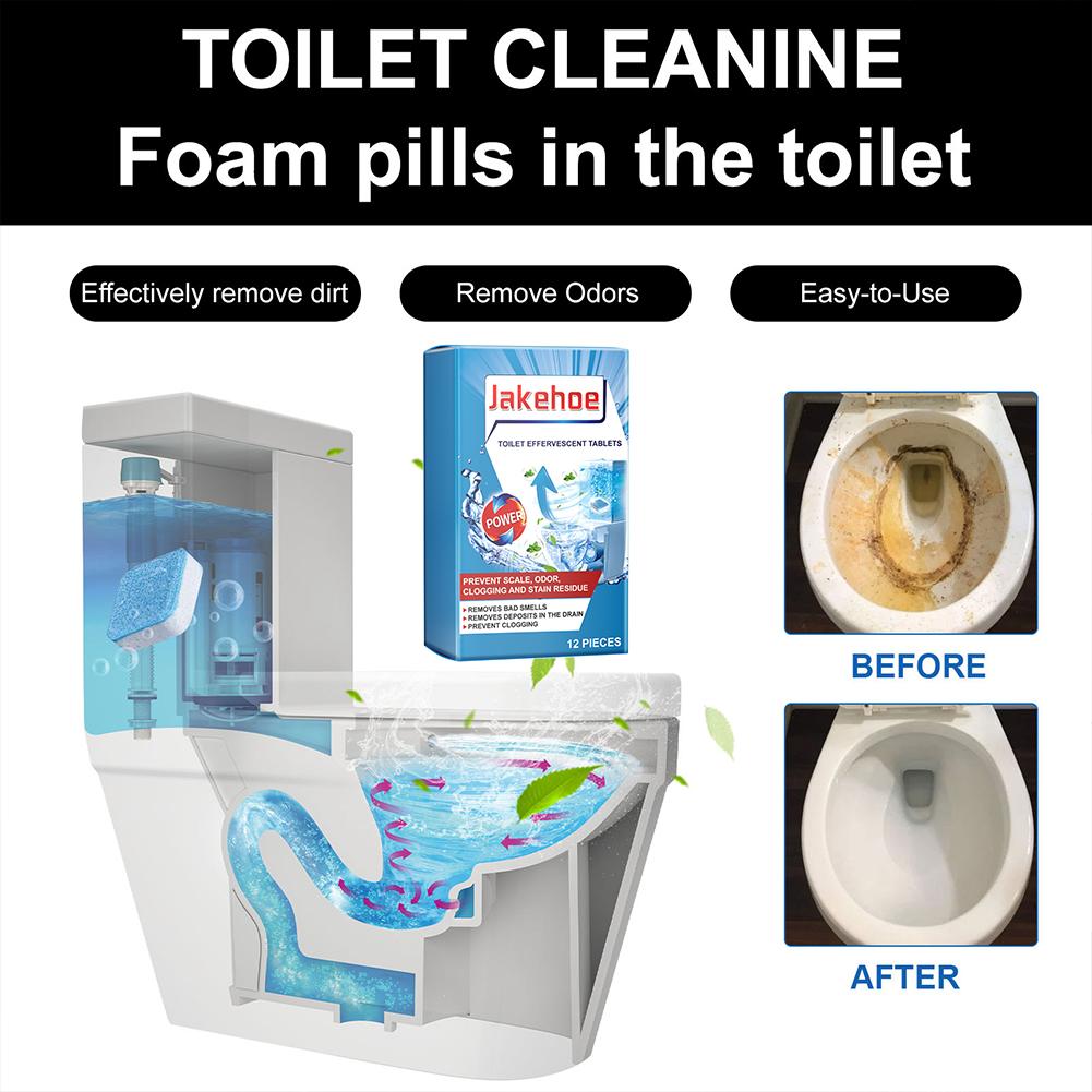 12 шт. Очиститель для ванной комнаты и туалета, удаляет пятна от мочи, грязь, шипучие таблетки для чистки туалета, автоматический очиститель, дезодорант, средство для удаления