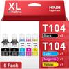 104 Ink Compatible with Epson 104 102 103 for ET-2710 ET-2711 ET-2712 ET-2714 ET-2715 ET-2720 ET-2721 Black, PRINTER CARTRIDGE