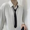 Ladies' Solid Color Lazy Tie, Paired With Uniform Shirt And Suit, Convenient For Daily Commuting And Versatile Decorative Tie