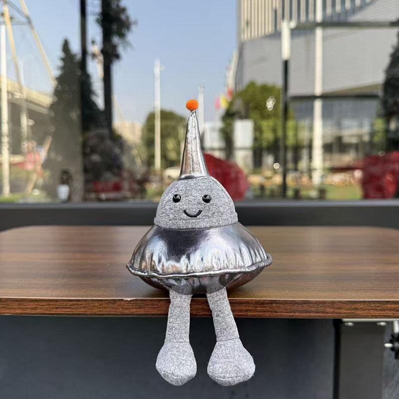 10cm Creative Space Man Plush Series UFO Black Hole Bag Charm Fur Toy Gift Keychain Gift Item