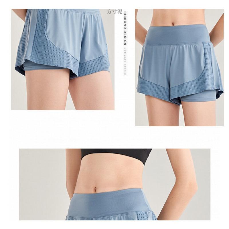 Летние спортивные шорты женские свободные повседневные анти-легкие скоростные сухие с высокой талией для бега и йоги тонкие дышащие
