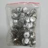50PCS Electroplating Christmas Ball Caps Gold Silver Christmas Ball Ornaments Cap  Christmas