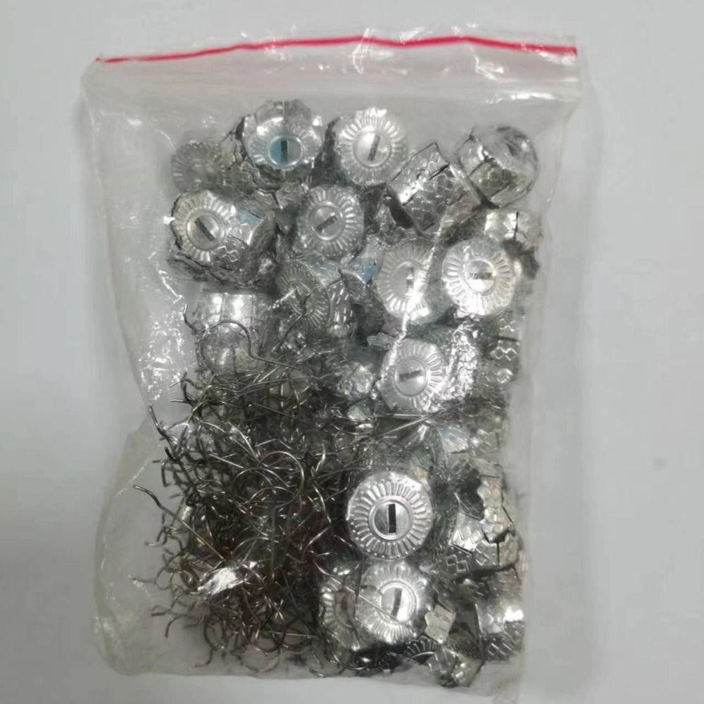 50PCS Electroplating Christmas Ball Caps Gold Silver Christmas Ball Ornaments Cap  Christmas