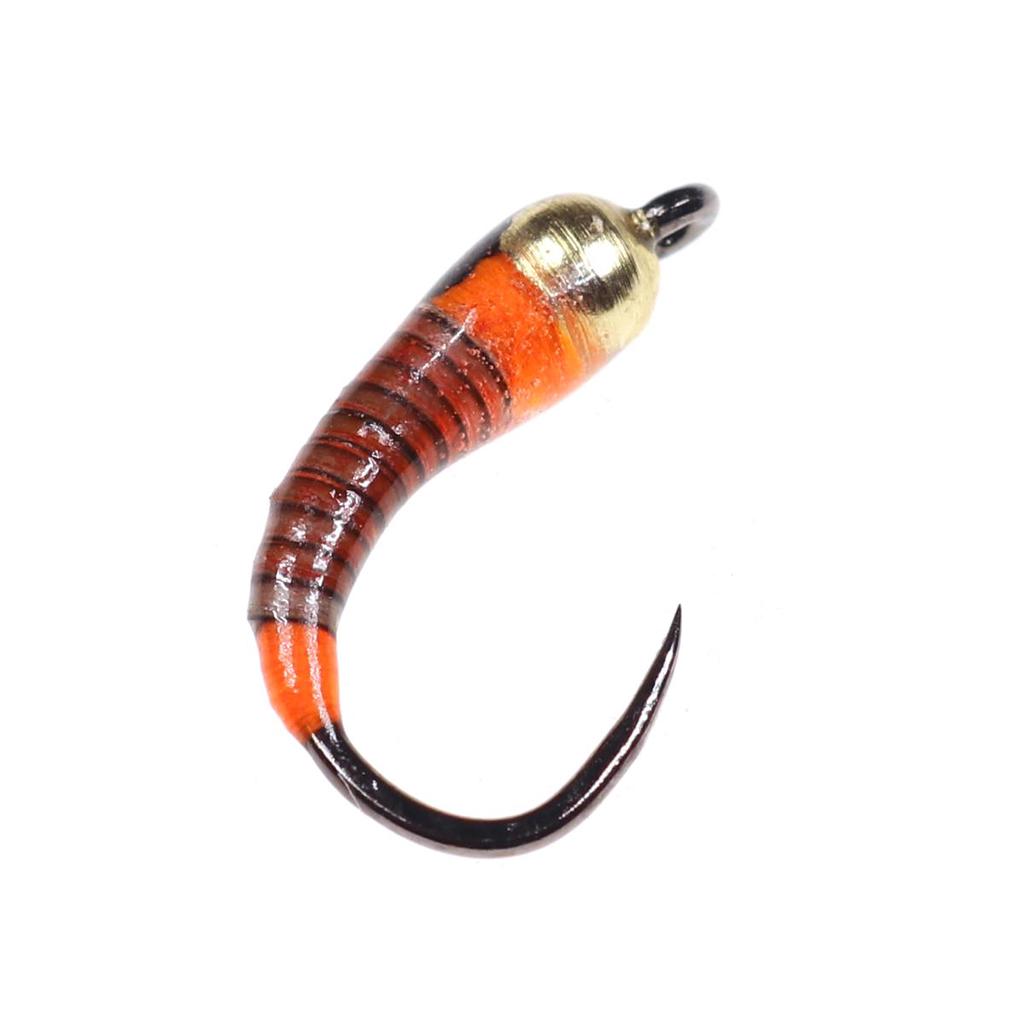 Bimoo, 6 шт., размер 12, 14, 16, крючок без бородки, латунная бусина, голова павлина, перо нимфы, пердигона, рыболовные мухи, приманка для рыбалки на форель, приманка