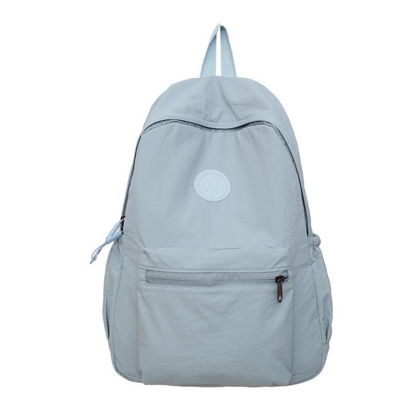Backpack Simple Foldable With Solid Color And Letter Decoration Design Daily For