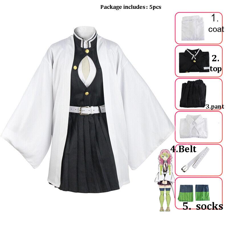 Anime Demon Slayer Kimetsu No Yaiba Cosplay Costume Women's Kimono Halloween Carnival Party Dress