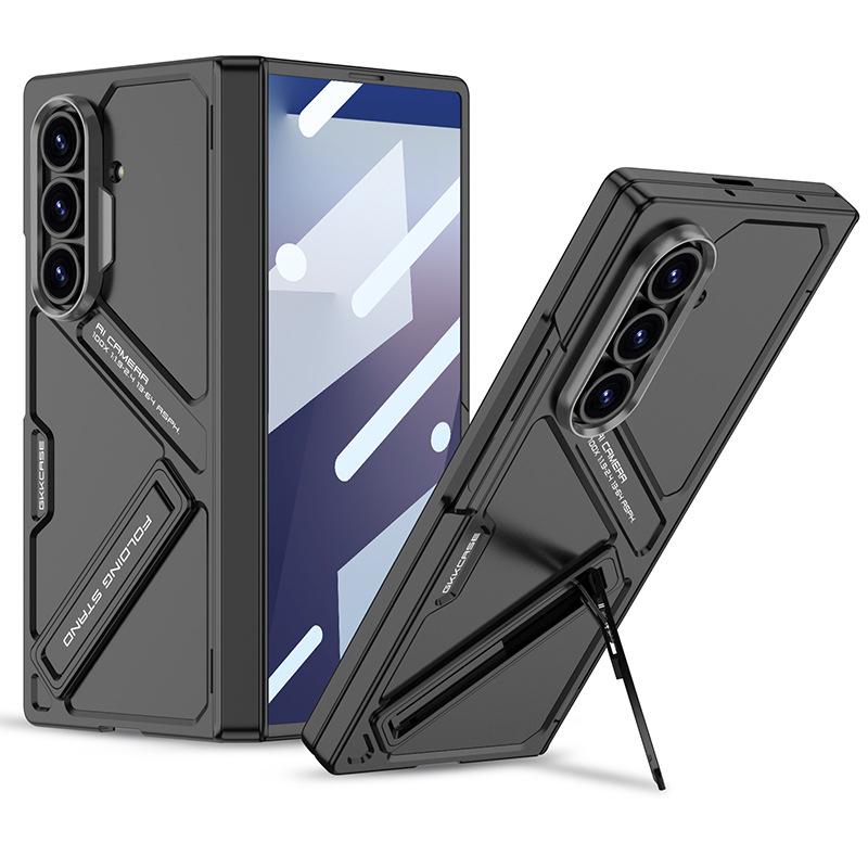 Подходит для чехла для мобильного телефона Samsung Z Fold7, подставка, чехол для мобильного телефона Vision, индивидуальность, центральная ось, полная защита, легкая роскошь
