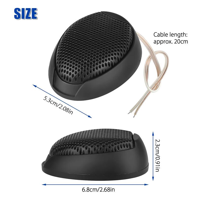 1 пара 1000 Вт универсальных автомобильных купольных твитеров, водонепроницаемых, сверхмощных, с высоким уровнем шумоподавления, Hi-Fi-уровня, высокочастотных динамиков