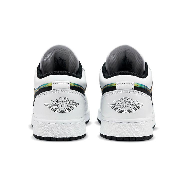 Детские кроссовки Air Jordan 1 Low SE GS с изменением цвета Белый Черный Металлик-Золотой CV9844-109