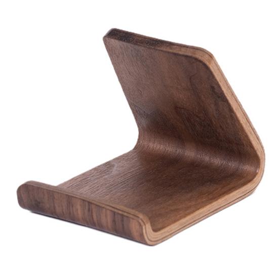 Mobile Phone Stand Walnut Solid Wood Phone Stand Creative Desktop Support Rack for Home Travel Office