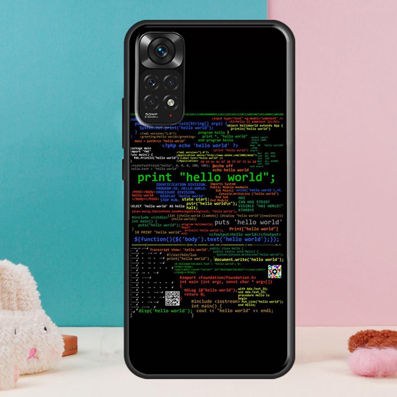 Programming Languages Case For Xiaomi Redmi Note 12 11 10 9 8 Pro 9S 10S 11S 12S Redmi 12C 9A 9C 10A 10C Coque