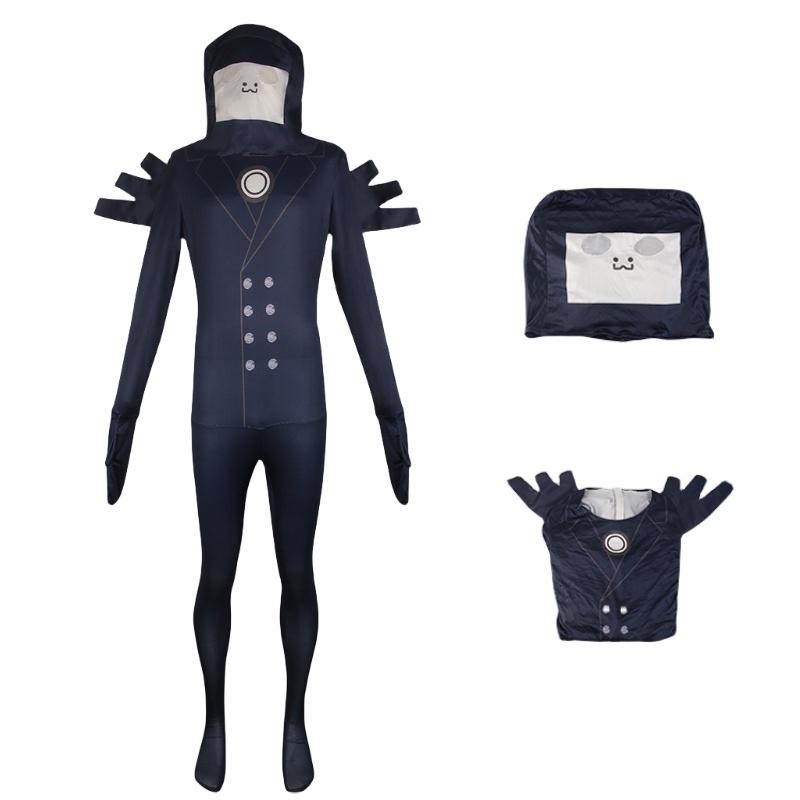 Косплей-комбинезон по игре Skibidi Toilet, идеально подходящий для Хэллоуина