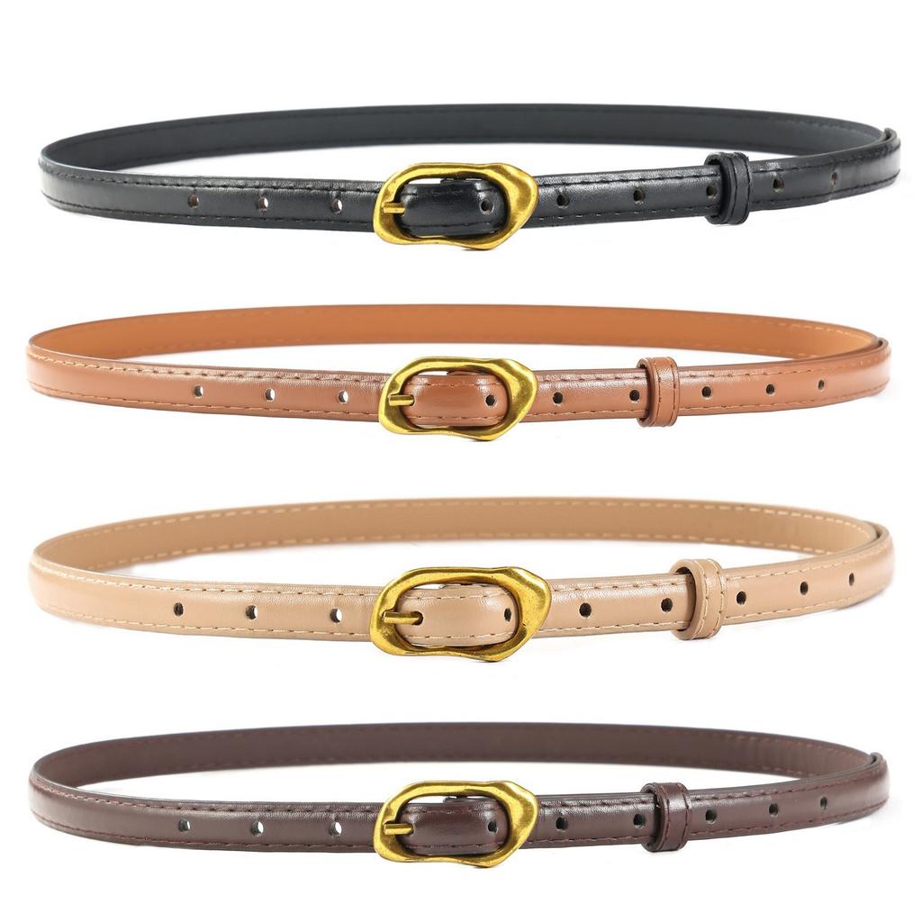 Нишевый оригинальный корейский тонкий женский ремень для костюмных брюк, модный и универсальный ремень с пряжкой-пином в стиле ретро