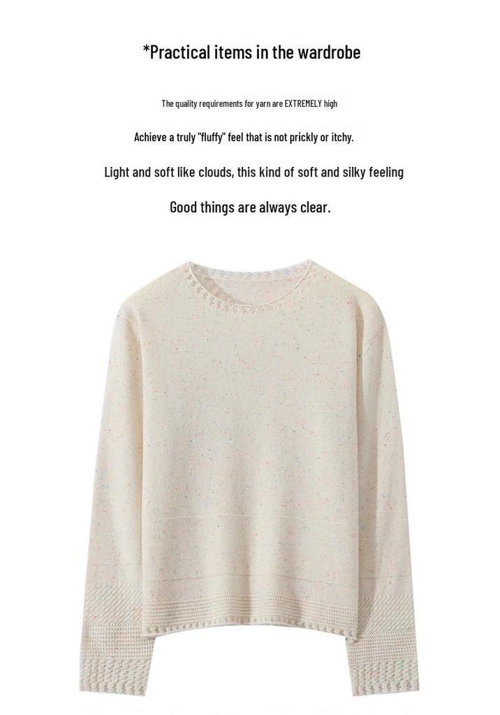 Women’s Baby Cashmere Round Neck Soft Knit Pullover - Autumn/Winter