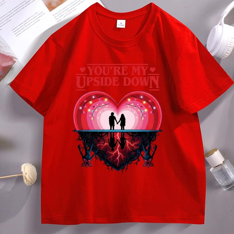 You Are My Upside Down Tshirt Retro 80s Love T Shirt Happy Valentines Day Hawkin Eleven Graphic Tees Unisex Unisex Short Sleeve