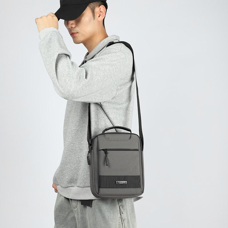 Мужская портативная сумка-мессенджер большой вместимости, вертикальная, модная, многофункциональная, на одно плечо, повседневная деловая дорожная сумка