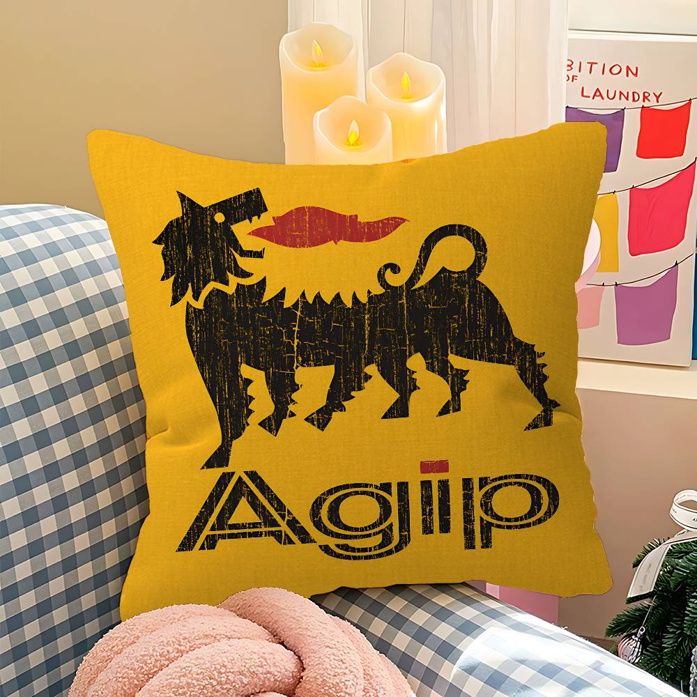 Agips-S E-Eni-S Чехол для подушки-подушки гоночного автомобиля Чехол для декоративной подушки автомобиля для дивана Автомобиль Рождественский подарок 40X40 см 45X45 см