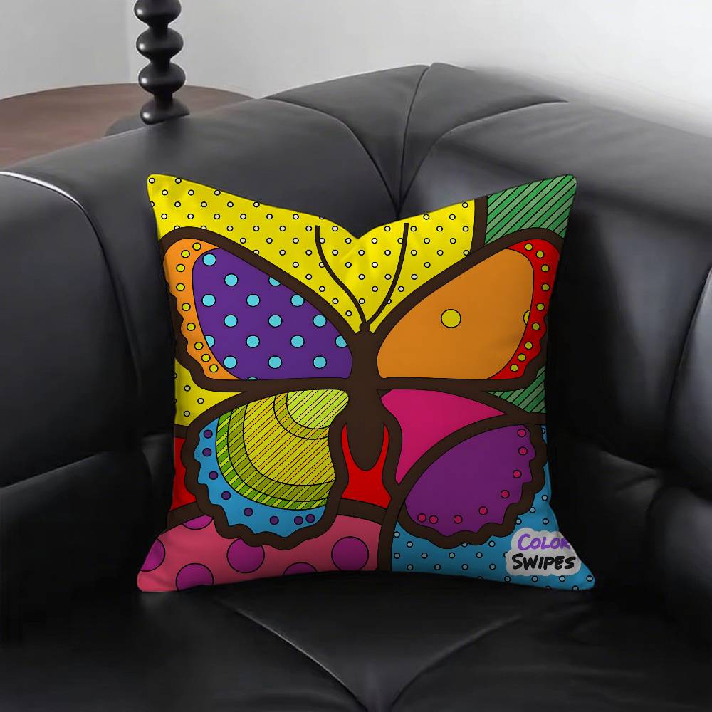 BBritto Anime Pillow Case Fashion Square Pillowcase Bedroom Sofa Room Ins Decoration Leisure