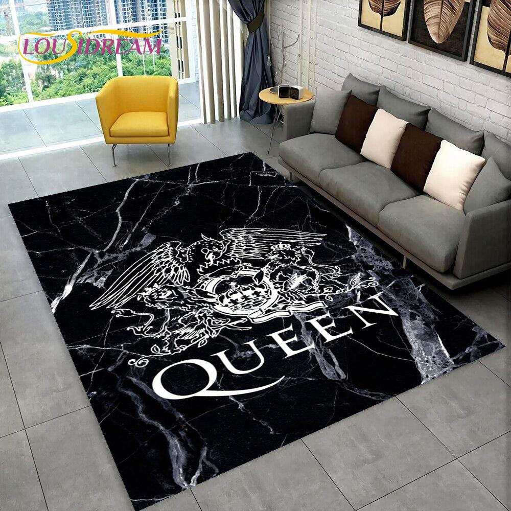 Freddie Mercury Queen-Rock-Band Area Rug,Carpet Rug for Living Room Bedroom Sofa Doormat Decoration, Kid Play Non-slip Floor Mat