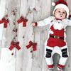 Toddler Baby Santa Outfits Newborn Boys Girls Sweatshirt+Pants+Hat 3pcs Christmas Costume for Xmas Cosplay Party