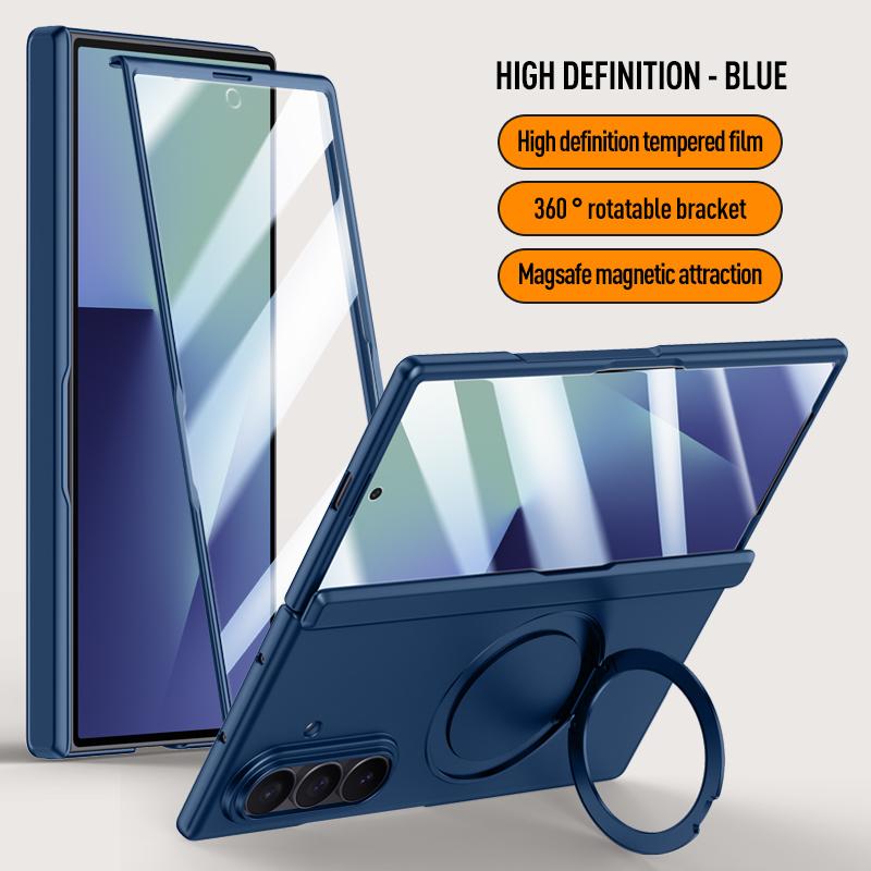 Чехол для Samsung Galaxy Z Fold 7 Роскошный с кольцом-подставкой для Magsafe Магнитные защитные чехлы для Samsung Z Fold7 Fold7 Задняя крышка