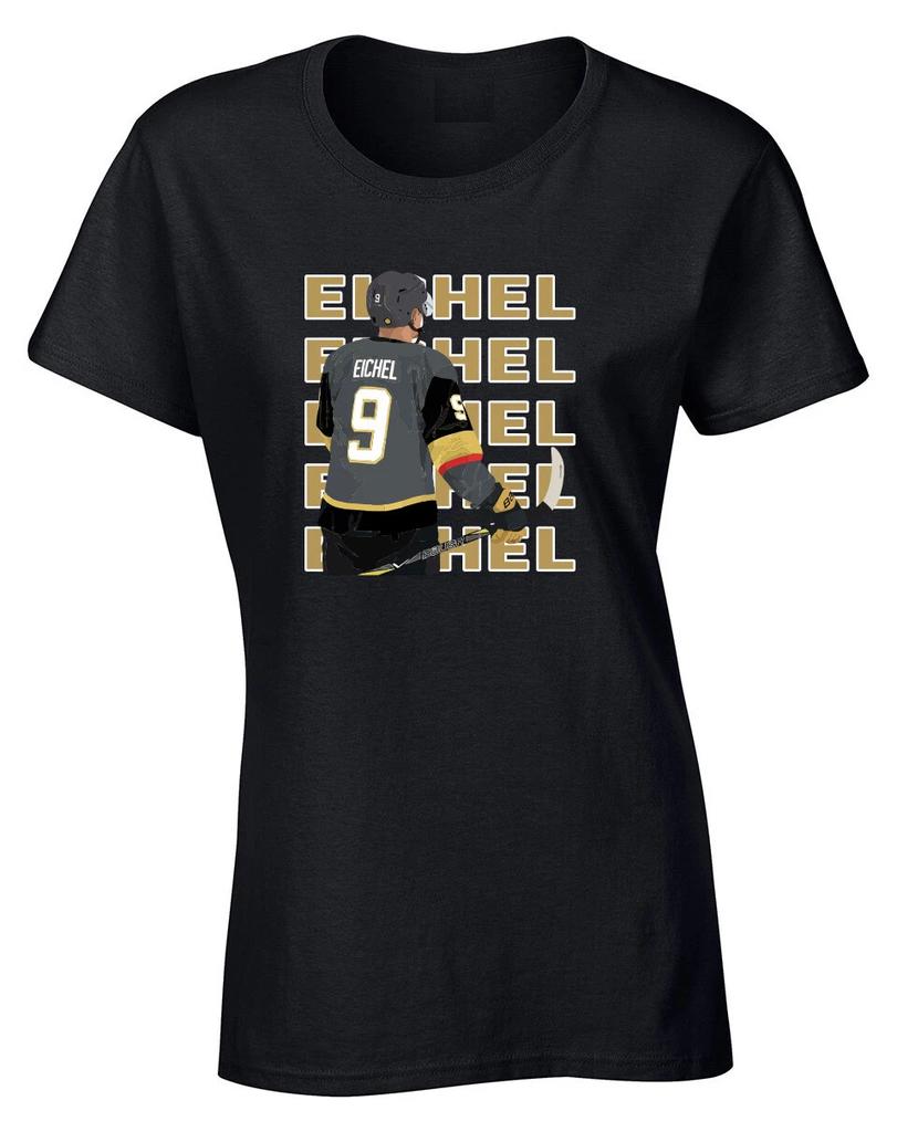 Женская футболка Vegas Golden Knights Джейк Айчел Текст Картинка