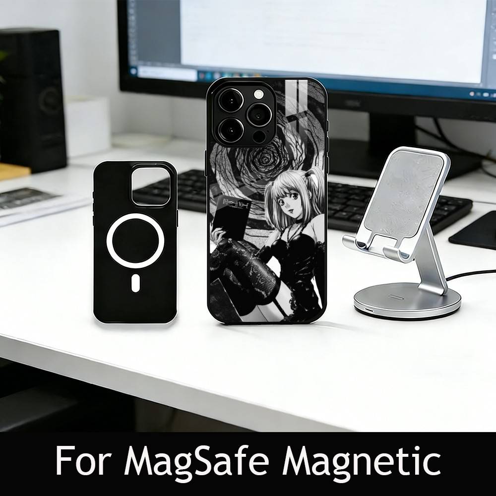 Чехол для телефона Миса Аманэ для iPhone 17, 16, 15, 14, 13, 12, 11 Plus, Pro Магнитный для Magsafe Беспроводной Зарядки