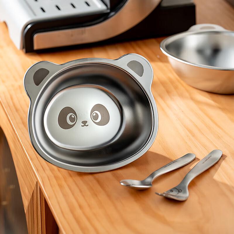 Набор детских тарелок для кормления Panda из нержавеющей стали 316