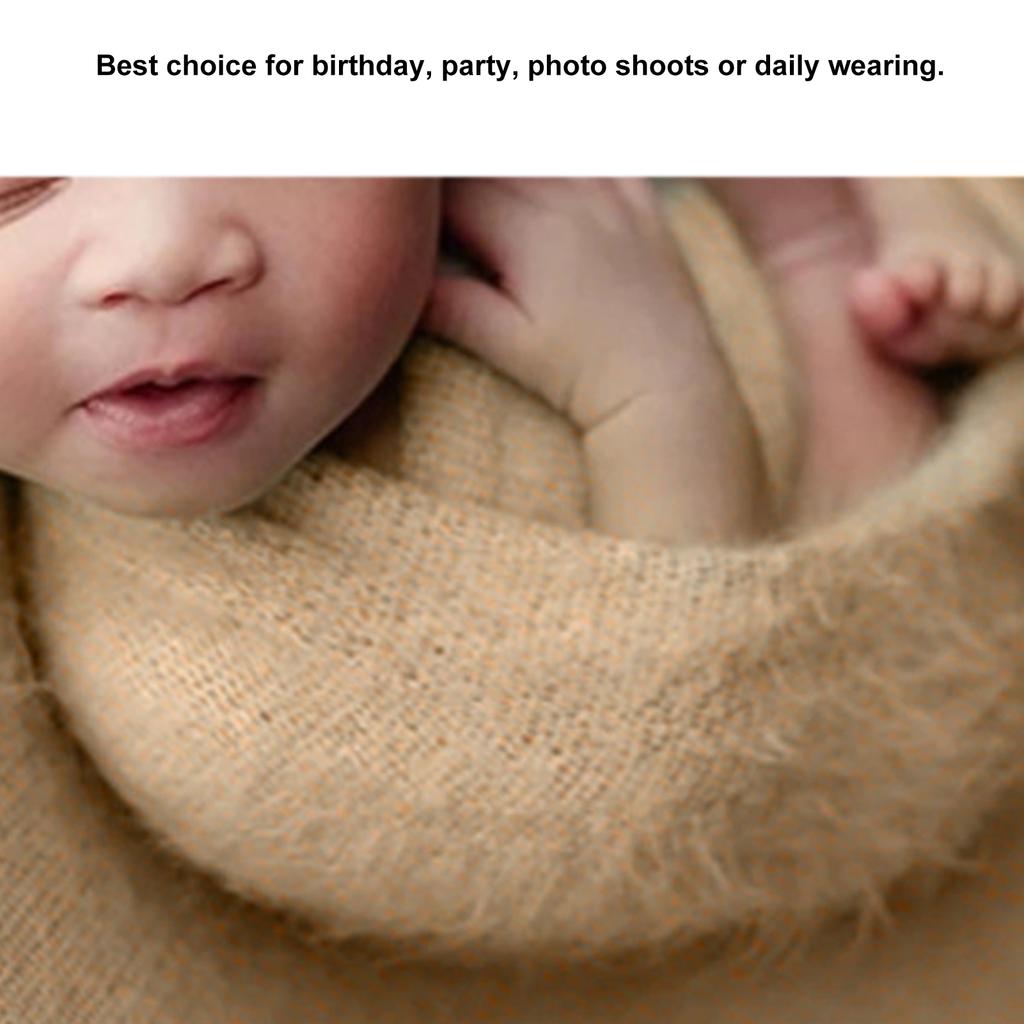 Newborn Photography Wrap Hat Set Breathable Cute Baby Photo Props for Infant Photo Shooting