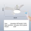 Intelligent Chandelier Fan for Bedroom and Living Room Lighting Remote Control Dimmer and Speed Control LED Ceiling Fan Lamp