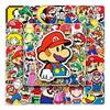 53 Unique Mario Cartoon Stickers for Game, Suitcase, Piano, Car, Phone, and Fridge Decoration