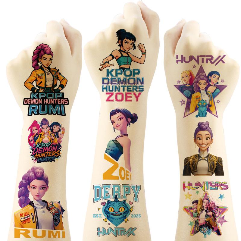 20 шт./набор Мультяшный K-pop Охотники на демонов Временная тату-наклейка Руми Милый Водонепроницаемый Тату Для Веселой Вечеринки Подарок
