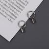 Trendy Punk Hop Hip Cool Style Korean Men Ear Clip Stainless Steel Stud Earring Padlock Earrings