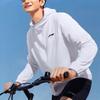 Li Ning однотонная куртка с капюшоном и длинными рукавами, ультралегкая солнцезащитная куртка унисекс, белая YFDT065-1